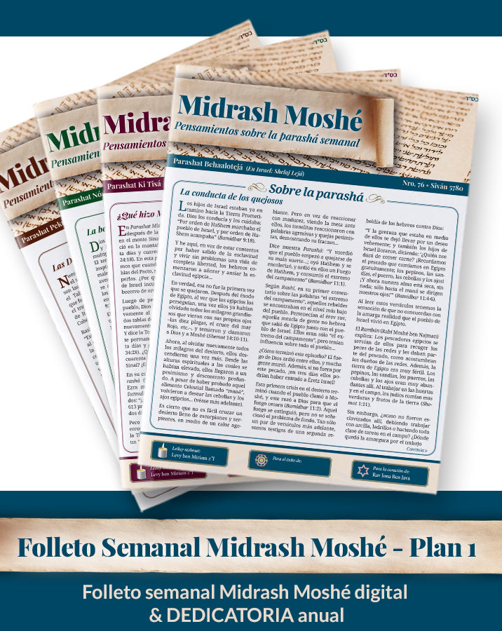 Midrash Moshé – Plan 1